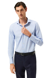 Slim Fit End-on-End Travel Shirt With Dublin Collar